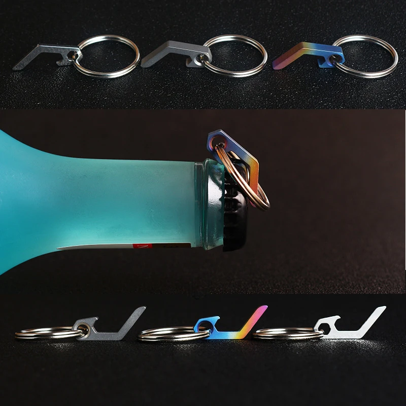 Beer Bottle Opener Keychain Mini Openers For Home Titanium Alloy,Stainless-Steel