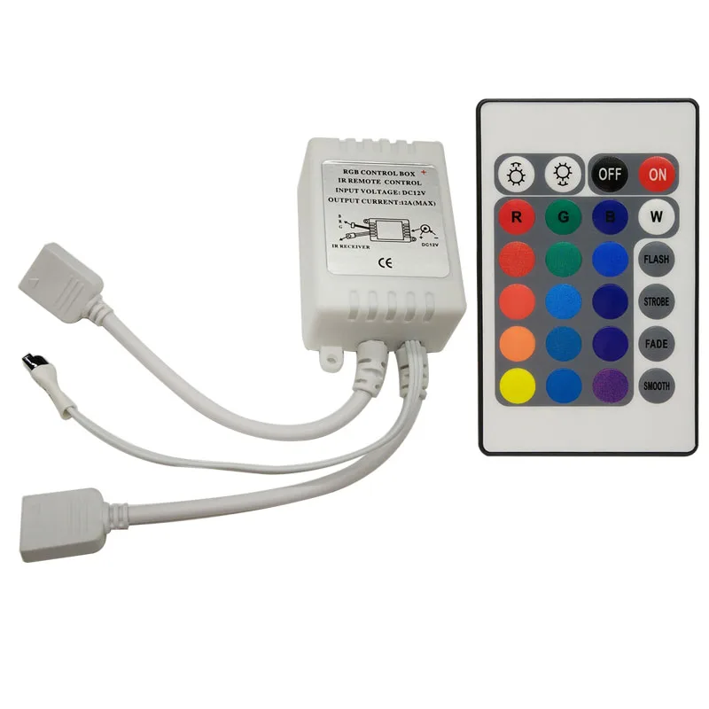 Светодиодный контроллер 24 клавиши светодиодный ИК Панели управления rgb box 1 до 2 Инфракрасный пульт дистанционного управления диммер DC12V для