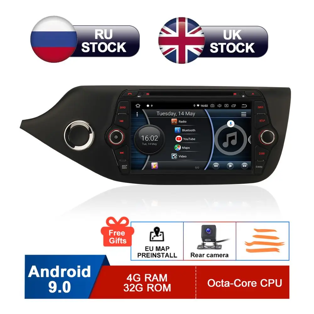 

8" HD 1024x600 Pure Android Autoradio For Kia Ceed 2013 2014 2015 DVD GPS Navigation Stereo WiFi DAB+ 2GB RAM 32GB Flash 8 Core