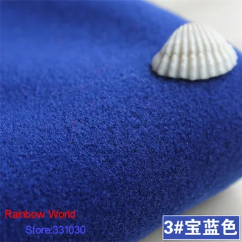

3# blue 1 meter one side brushed Imitation woolen garment fabric for DIY colthes overcoat skirt suit dress material