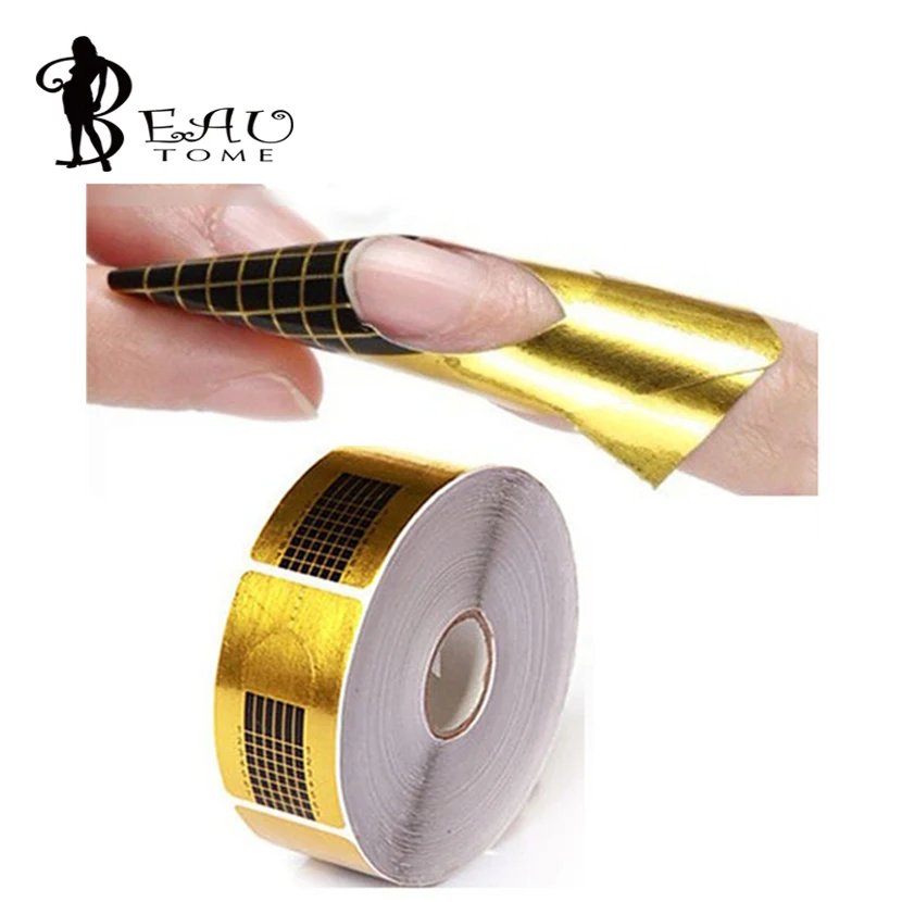500pc-lot-nail-paper-tray-phototherapy-builder-gel-yellow-transparent