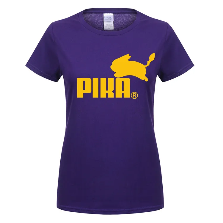 Новые модные женские футболки, футболка с покемоном, женская футболка с аниме Pika, футболка с Пикачу, хлопковые футболки с коротким рукавом для девочек, топы