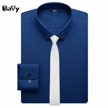 Davy Customized letters Long Sleeve Striped Men Shirts Made by tailor Plus Size Man Dress Shirt Casual Social Male Casual Shirts
