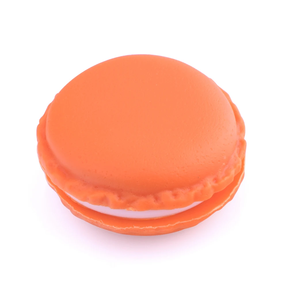 Портативный карамельный цвет мини милый каваи Макарон ювелирные изделия Кольцо Серьги Ожерелье таблетки серьги шпильки Чехол Органайзер коробка для хранения - Цвет: Orange