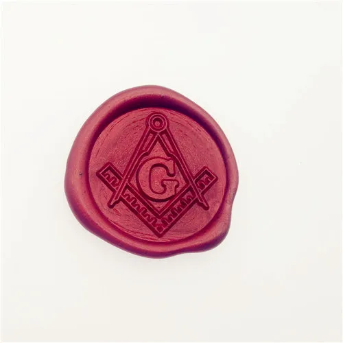 

Free-Mason Free and Accepted Masons logo The Free Mason's Symbo Compasses and trisquare Letter G wax seal stamp ,sealing wax