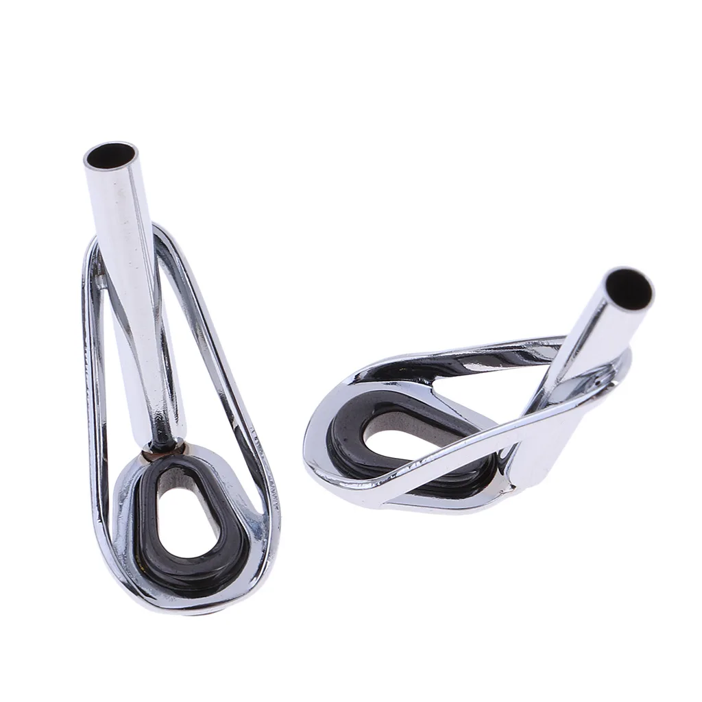 Perfeclan 5pcs Solid Fishing Top Rings Rod Pole Repair Kit Line Guides Eyes Spinning Casting Fishing Rod Guides Tip