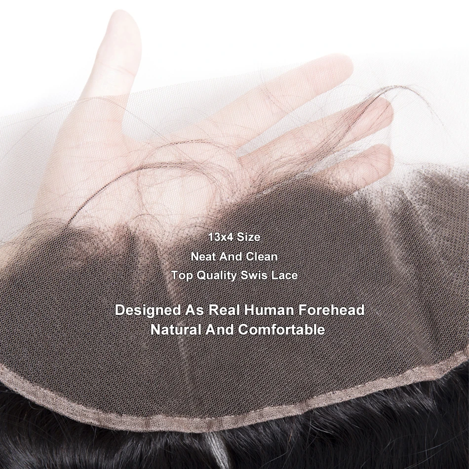 modern show hair pre-plucked water wave lace frontal closure