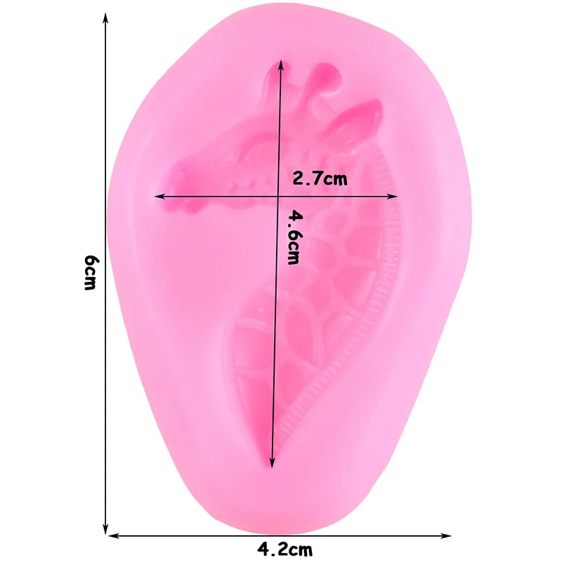 3D голова жирафа торт силиконовая форма для выпечки фигурка для торта инструменты для украшения помадки шоколадные конфеты глина формы для выпечки торта