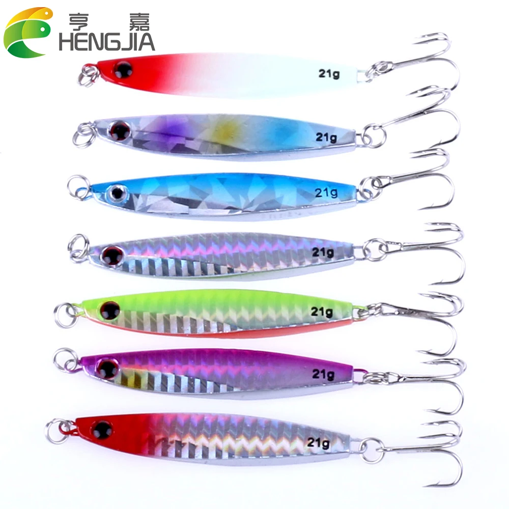 

Hengjia 7PCS Jigging Lures Hard Metal Jig Fishing Lure Lead Jig Spoon Bait Pesca Sea Fishing