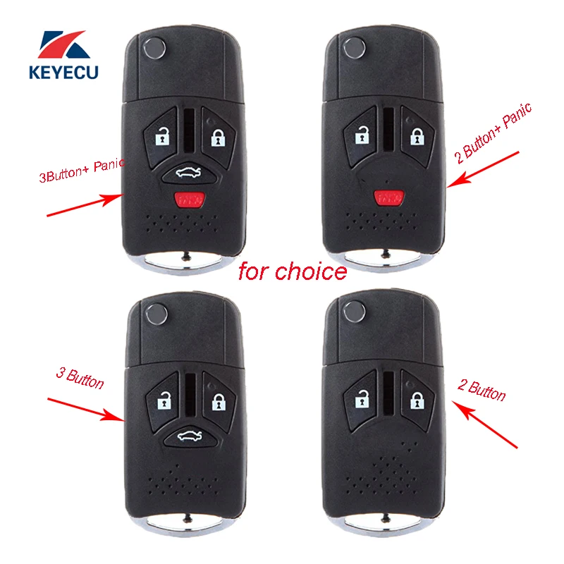 

KEYECU Replacement Modified Flip Remote Key Shell Case Fob for Mitsubishi Lancer Outlander Endeavor Eclipse Galant Right Blade