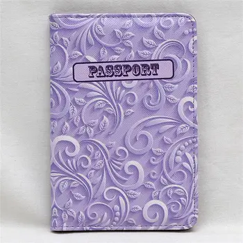 

Flower Pattern Travel Passport Cover Document Card Ladies ID Card Wallet Passport Holder