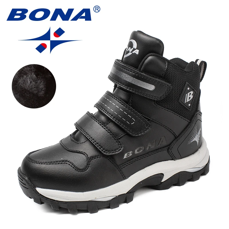 Baratos BONA New Classics Style niños botas punta redonda niños zapatos de invierno gancho y bucle niñas botas de nieve cómodo rápido envío gratis