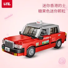 LOZ маленькие частицы прописанные Мини Строительные блоки Гонконг такси модель такси мини моделирование креативный подарок для детей
