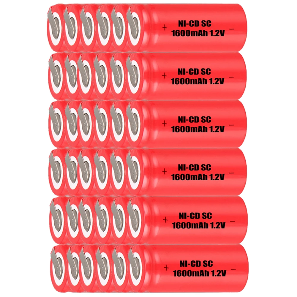 

Lowest price 36 piece SC battery 1.2v batteries rechargeable 1600mAh nicd battery for power tools akkumulator