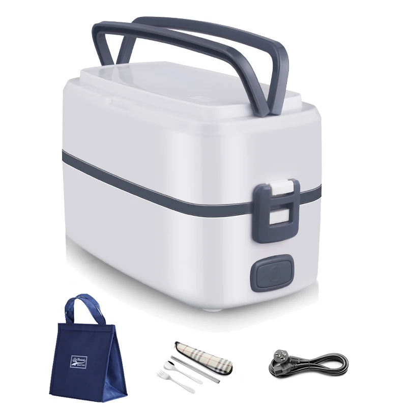 2 Liner Stainless Steel Electric Heating Bento Lunch Box Leakproof