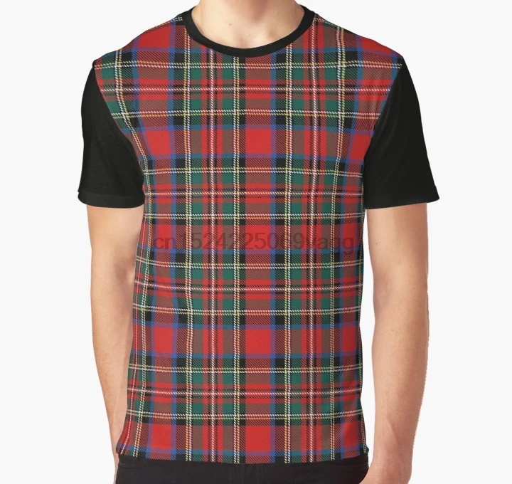 

All Over Print T Shirt Men tshirt tartan stuart outlander Graphic T-Shirt