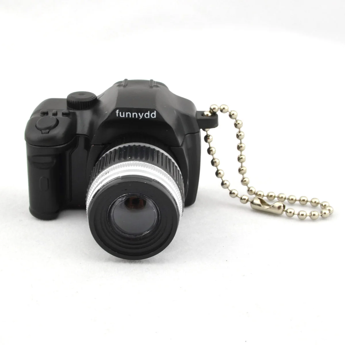 Creative SLR Camera Style Battery Powered Keychain Keyring