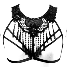 Модная открытая Кружева клетке видеть сквозь Bralette Топы Бюстгальтер для Для женщин восточном белье Фетиш гот вечерние Клубные