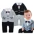 Bebes recém-nascidos Macacão de Bebê Menino para a Primavera Outono Casual Manga Comprida Macacões Bonitos com Gravata borboleta Traje Do Bebê Roupas Menino