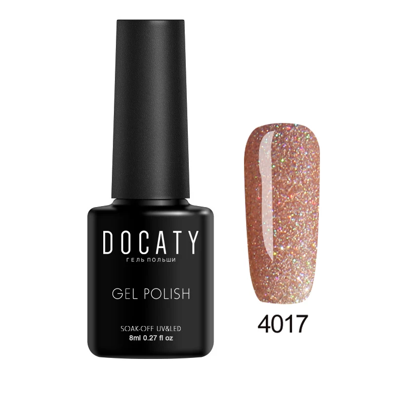 4017 Docaty 8 мл неоновый Гель-лак для ногтей Перманентный замачивающийся Гель-лак Гибридный эмалированный Маникюр Радужный лазурный Гель-лак для ногтей - Цвет: 4017