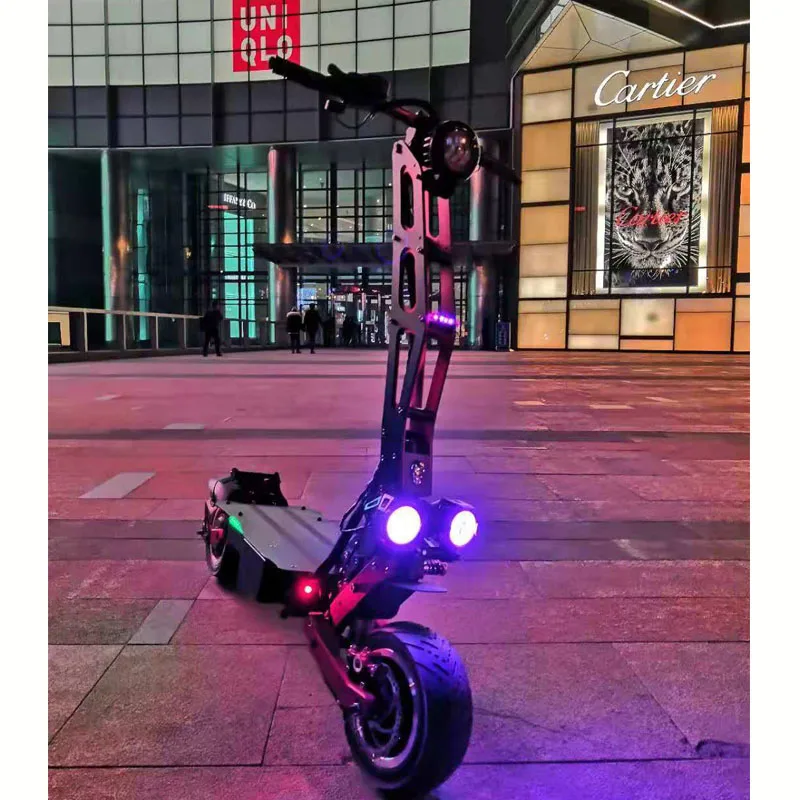 Best 3200W 60V 80KM 95KM/H 11Inch Electric Scooter LG Lithium Battery Aluminum Alloy Kart 9cm Fat Tire Folding Electric Skateboard 2