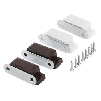 DRELD 2Pcs 4616MM Magnetic Door Catches Kitchen Cupboard Wardrobe Magnetic Cabinet Latch Catches Furniture Hardware with Screws