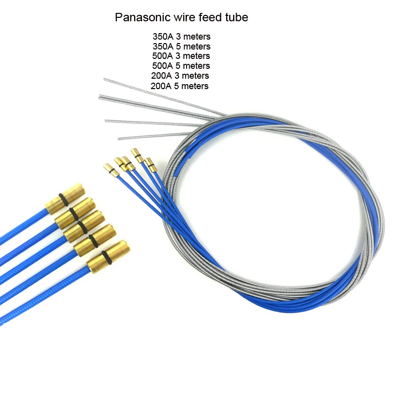 350A 500A 200A для Panasonic CO2 газовый экранированный сварочный фонарь, аксессуары, Проволочная трубка, два сварочных аппарата, направляющие провода, пружинные трубки