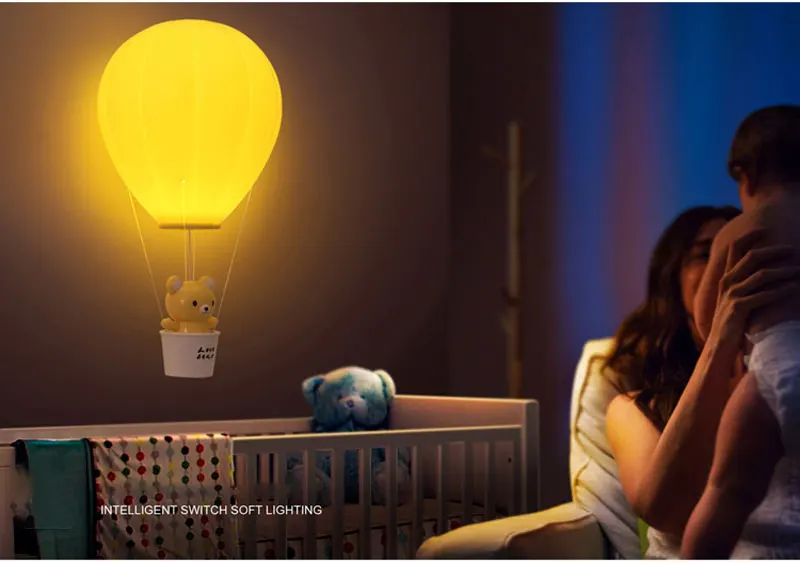 Hot Air Balloon Charging LED Night Lamp Creative Cartoon Cute Desk Lamp Bedroom Bedside Warm Light Nursing Children Baby Light (6)