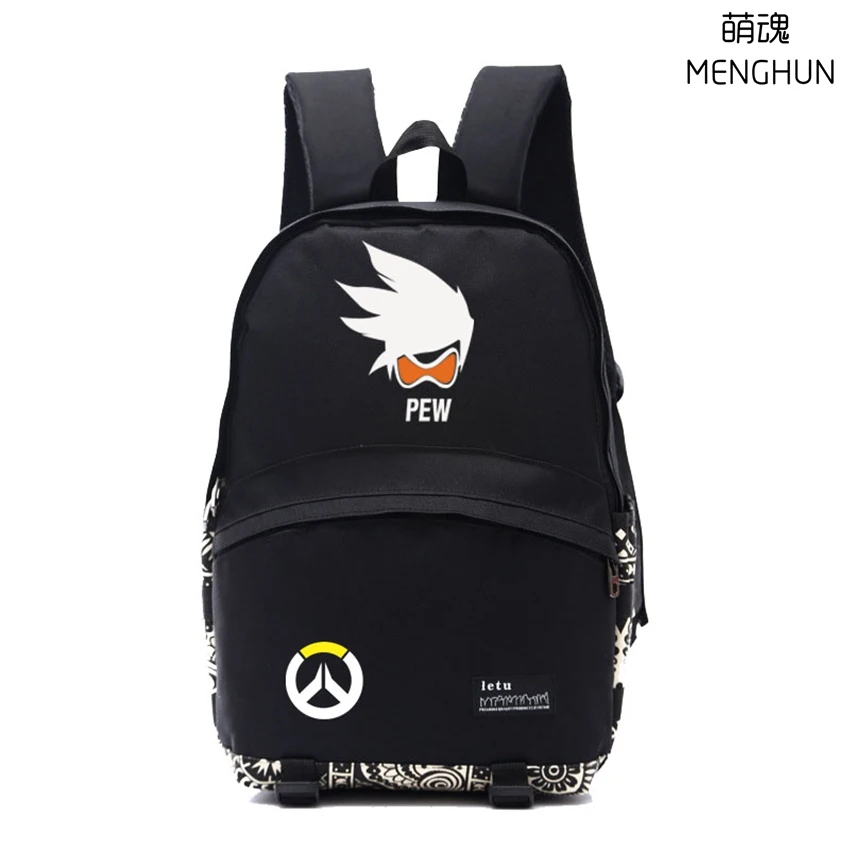 OW вентиляторы концепция нейлоновый черный рюкзак OW hero Tracer рюкзаки школьная сумка для любителей игр черные нейлоновые сумки NB164