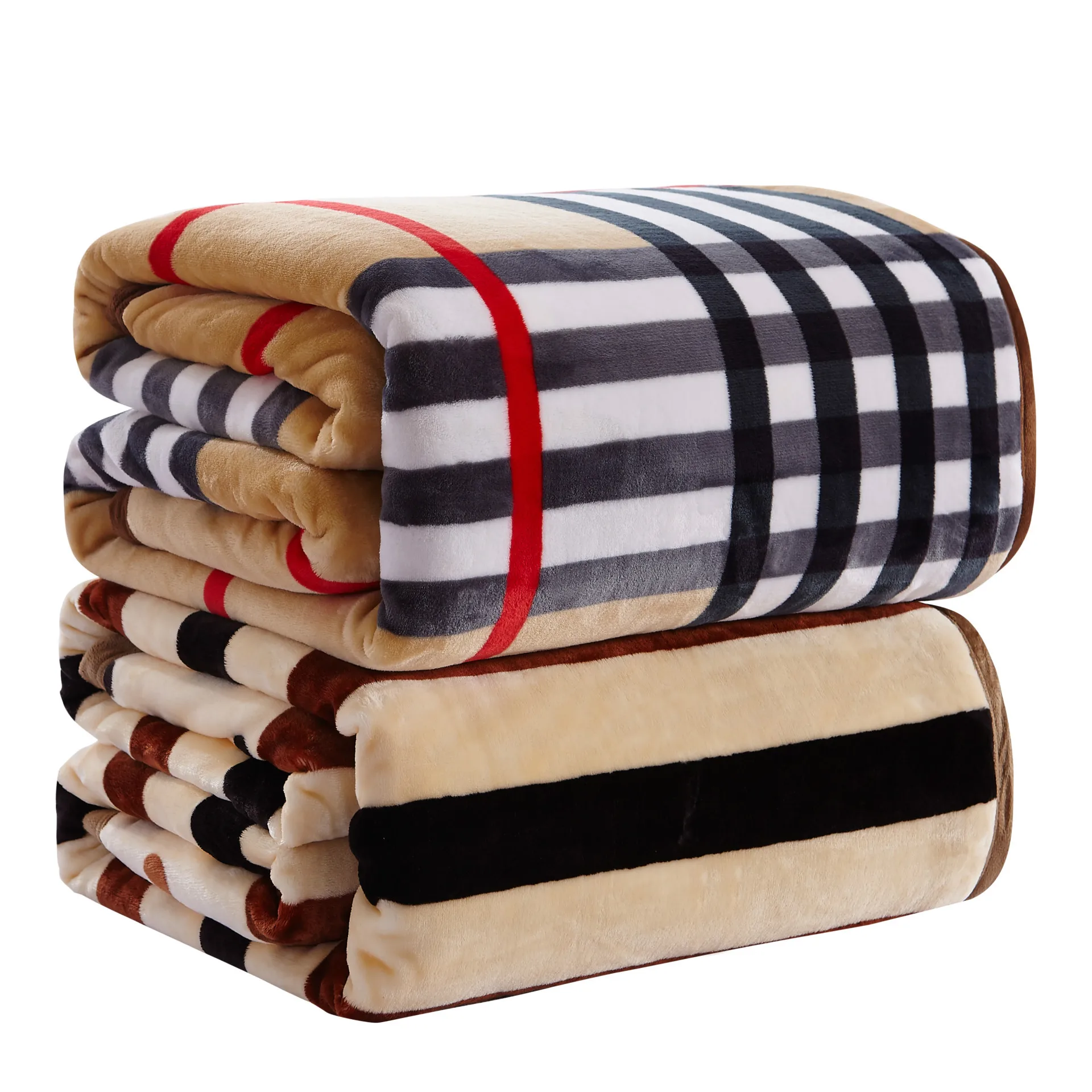 

High Density Thicken Soft Flannel Blanket 4 size sofa bed sheet 8 designs Plaid double side sprin Winter thick warm blanket