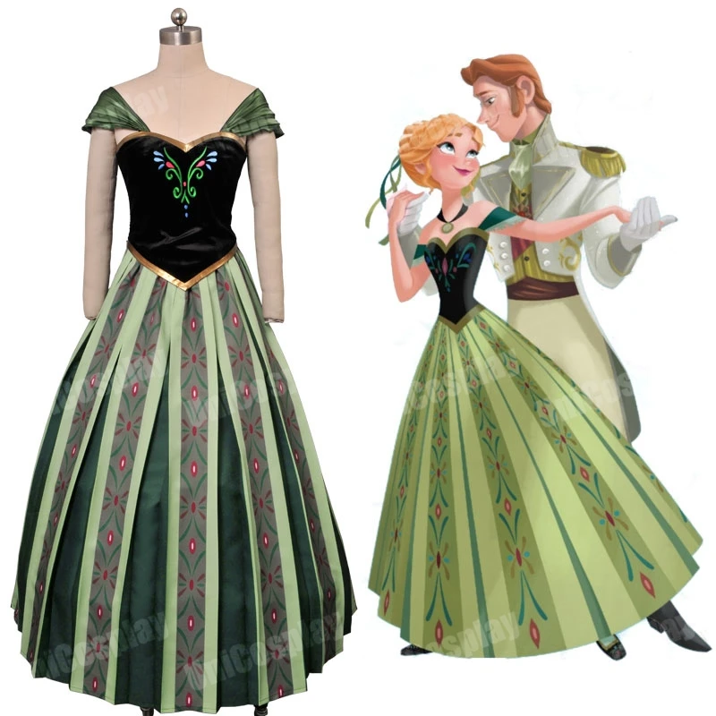 vestido verde anna frozen