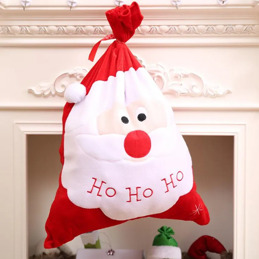 Рождественские украшения Xmas Мультфильм Прекрасный Санта Клаус конфеты сумки Дети подарок сумки для игрушек украшения сладости сумки 40% скидка