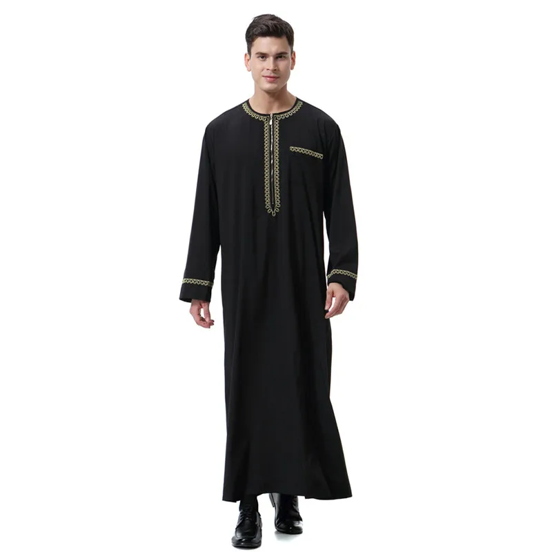 

Lychee Mens Vintage Arab Kaftan Robes Mens's Muslim Arab Robe Short Sleeve Men Muslim Islamic Dubai Saudi Arabia Thobes