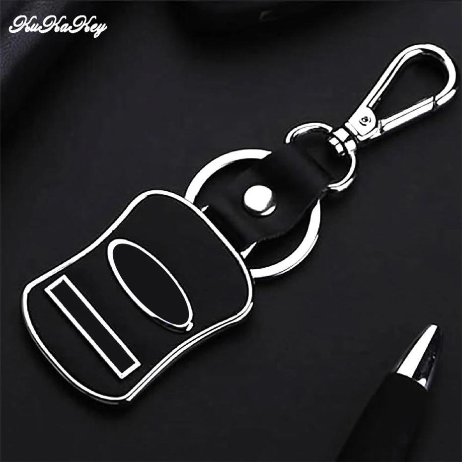 

For Ford Focus 2 3 Fiesta Transit Ecosport Mondeo Kuga Leather Keyring Car Emblem Key Chain Ring Fob Key Holder Keychain