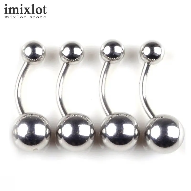 Titanium Navel Piercing Silver Piercing de Umbigo Silver Belly Button