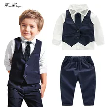 Коллекция года, модные комплекты одежды для маленьких мальчиков костюм джентльмена комплект одежды для маленьких мальчиков, комплект одежды с длинными рукавами для маленьких мальчиков, Детские комплекты из 4 предметов