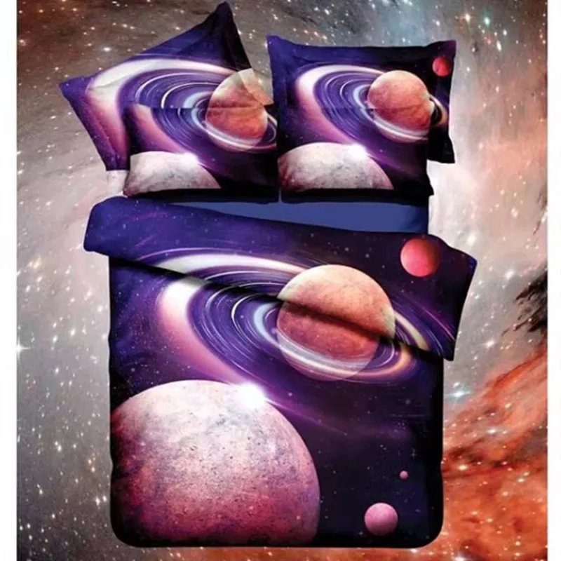 3d Galaxy Bedding Sets Twin/Queen/King Size Universe Outer Space Themed Bedspread Bed Linen Sheets Duvet Cover Starry Sky