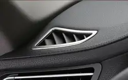LHD! 2 * стайлинга автомобилей Хром передней верхней Кондиционер Выход вентиляционная Накладка для BMW 7 серии F01 2010 2011 2012 2013 2014 2015