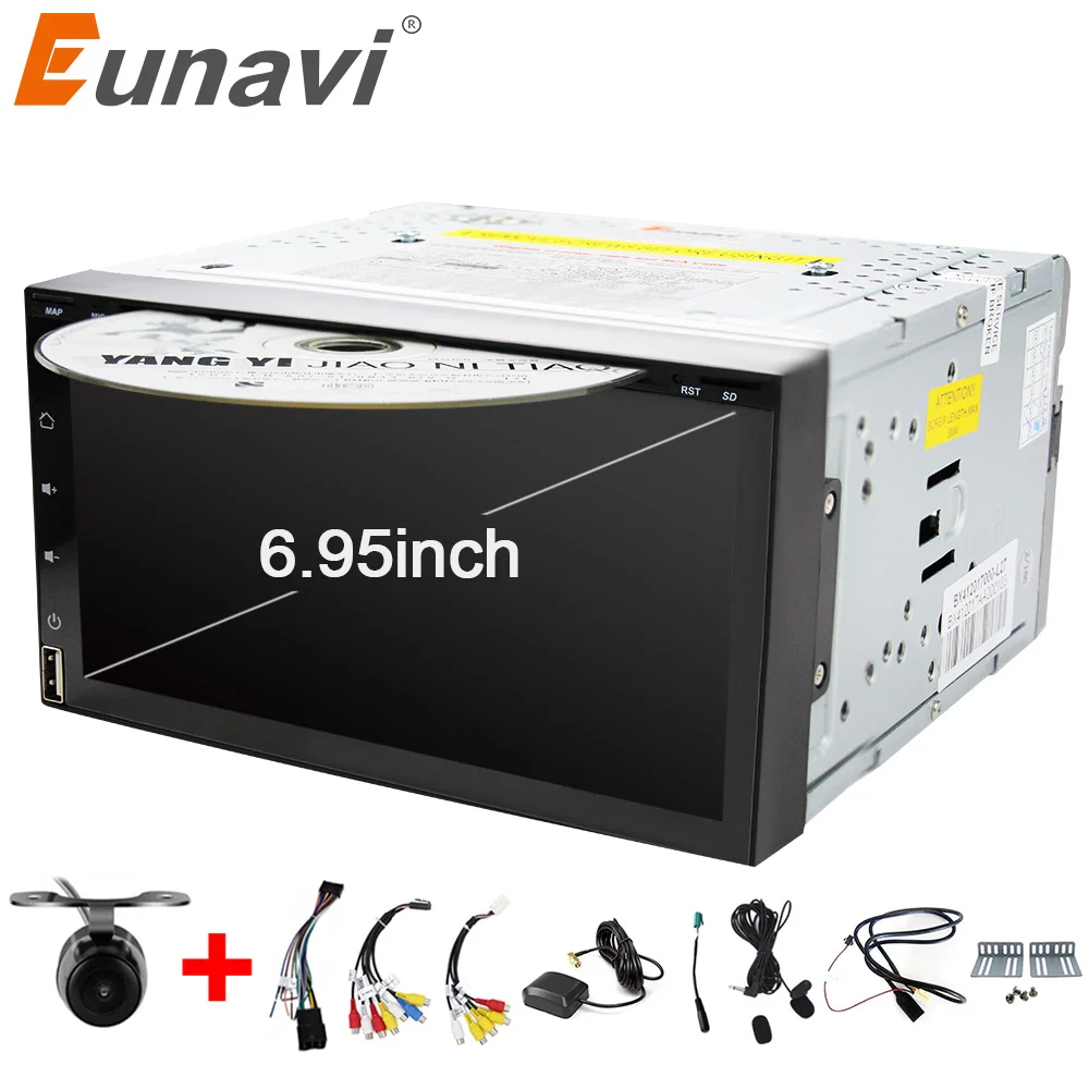 Eunavi Quad Core 2 din android 7 1 font b car b font dvd player universal
