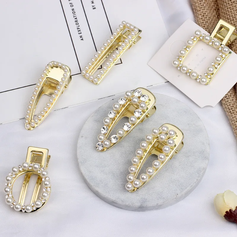 

Ruoshui Woman Pearl Hairpins Alloy Hairgrip Fashion Hair Accessories Charming Barrettes for Girls Women Hair Clips Headwear