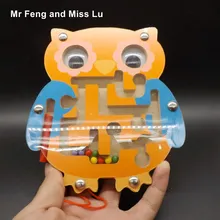 Сова деревянные игрушки магнитная тороидальный лабиринт магнит лабиринт со стилусом родитель-детские развивающие игрушки для детей