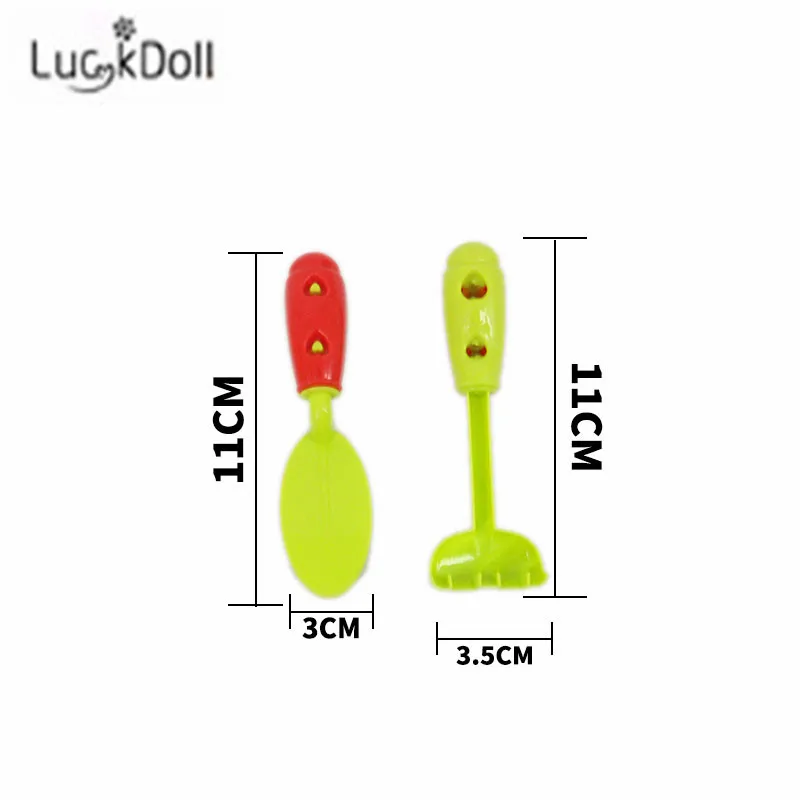 LUCKDOLL 14-Piece Чистящий Набор подходит 18 дюймов Американский 43 см детская кукла одежда аксессуары, игрушки для девочек, поколение, подарок на день рождения - Цвет: n1669