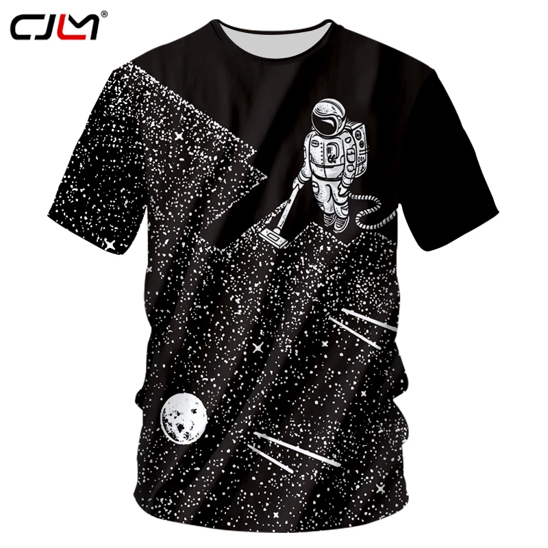 CJLM 2018 Fashion 3d Tshirt Space Vacuum Cleaner Astronaut 3d Print T ...