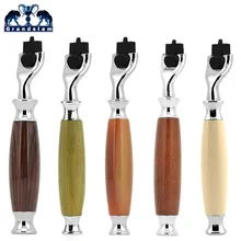 Grandslam Мужская Ручная бритва Mach 3 Безопасная бритва Ручка для бритья бороды влажный бритвенный нож держатель