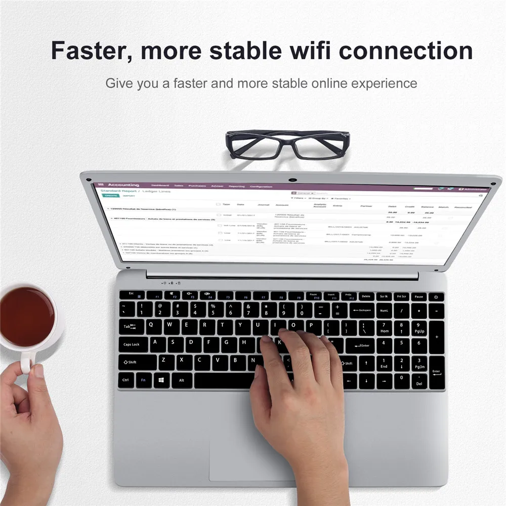 Cheap Windows 10 Intel E8000 Laptop Student Notebook 4GB RAM 64GB 128GB 256GB ROM with HDMI Bluetooth Full Layout Keyboard