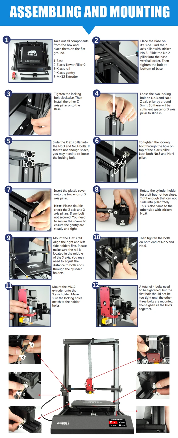 ASSEMBLING AND MOUNTING