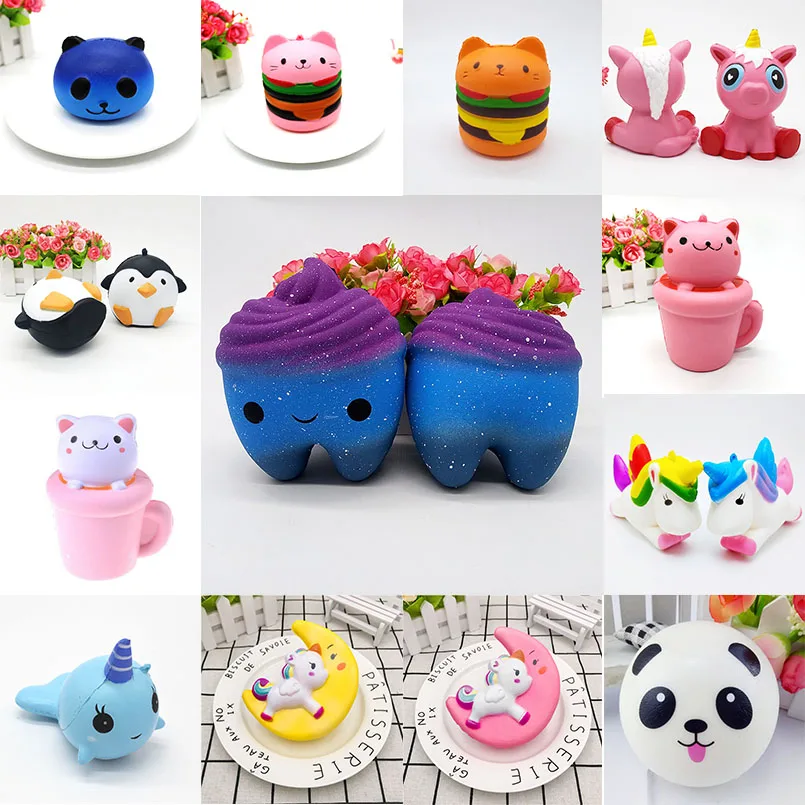 

Apaffa 1pcs Kawaii Animal Antistress Squishy Cat Unicorn Sheeps Panada Hamster Squish Antistress Toy For Grownups
