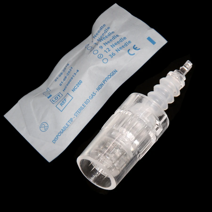 

50pcs 12Pin Needle Derma Pen Bayonet Cartridge for Electric Auto Microneedle Derma Pen 12 pin Nano MYM Needles Tip