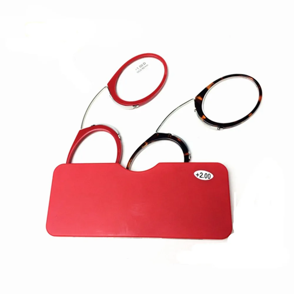 Nose Clip Reading Glasses Men Women TR90 Diopter Glasses Male