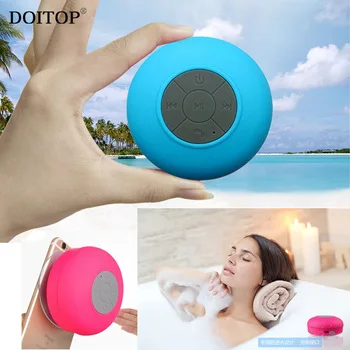 DOITOP Waterproof Wireless Bluetooth Speaker Portable Shower Speakers 3D Stereo Music Surround Loudspeaker With Sucker As Stand